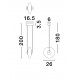 Triac Dimmable Sandy Black Metal & Smoky Gray Glass LED 8 Watt 220-240 Volt 221Lm 3000K IP20 D: 26 H: 200 cm 