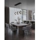 Triac Dimmable Sandy Black Metal & Smoky Gray Glass LED 24 Watt 220-240 Volt 660Lm 3000K IP20 L: 85 W: 26 H: 169 cm 