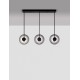 Triac Dimmable Sandy Black Metal & Smoky Gray Glass LED 24 Watt 220-240 Volt 660Lm 3000K IP20 L: 85 W: 26 H: 169 cm 