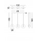 Triac Dimmable Sandy Black Metal & Smoky Gray Glass LED 24 Watt 220-240 Volt 660Lm 3000K IP20 L: 85 W: 26 H: 169 cm 