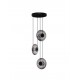 Triac Dimmable Sandy Black Metal & Smoky Gray Glass LED 24 Watt 220-240 Volt 660Lm 3000K IP20 D: 35 H: 169 cm 
