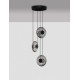 Triac Dimmable Sandy Black Metal & Smoky Gray Glass LED 24 Watt 220-240 Volt 660Lm 3000K IP20 D: 35 H: 169 cm 