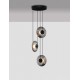 Triac Dimmable Sandy Black Metal & Smoky Gray Glass LED 24 Watt 220-240 Volt 660Lm 3000K IP20 D: 35 H: 169 cm 