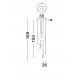 Triac Dimmable Sandy Black Metal & Smoky Gray Glass LED 24 Watt 220-240 Volt 660Lm 3000K IP20 D: 35 H: 169 cm 