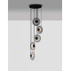 Triac Dimmable Sandy Black Metal & Smoky Gray Glass LED 40 Watt 220-240 Volt 1100Lm 3000K IP20 D: 40 H: 220 cm 
