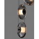 Triac Dimmable Sandy Black Metal & Smoky Gray Glass LED 40 Watt 220-240 Volt 1100Lm 3000K IP20 D: 40 H: 220 cm 