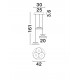 Triac Dimmable Sandy Black Metal & Gold Acrylic LED 14 Watt 220-240 Volt 280Lm 3000K IP20 D: 42 H: 161 cm 