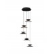 Triac Dimmable Sandy Black Metal & Gold Acrylic LED 24 Watt 220-240 Volt 771Lm 3000K IP20 D: 42 H: 161 cm 