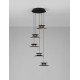 Triac Dimmable Sandy Black Metal & Gold Acrylic LED 24 Watt 220-240 Volt 771Lm 3000K IP20 D: 42 H: 161 cm 