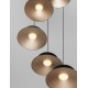 Triac Dimmable Sandy Black Metal & Gold Acrylic LED 24 Watt 220-240 Volt 771Lm 3000K IP20 D: 42 H: 161 cm 