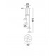 Triac Dimmable Sandy Black Metal & Gold Acrylic LED 24 Watt 220-240 Volt 771Lm 3000K IP20 D: 42 H: 161 cm 