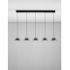 Triac Dimmable Sandy Black Metal & Gold Acrylic LED 24 Watt 220-240 Volt 771Lm 3000K IP20 L: 132 W: 20 H: 161 cm 