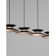 Triac Dimmable Sandy Black Metal & Gold Acrylic LED 24 Watt 220-240 Volt 771Lm 3000K IP20 L: 132 W: 20 H: 161 cm 