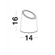 White Sandstone Glass Diffuser LED GU10 1x7 Watt 100-240 Volt Bulb Excluded IP65 D: 14 H: 16 cm 