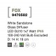 White Sandstone Glass Diffuser LED GU10 1x7 Watt 100-240 Volt Bulb Excluded IP65 D: 14 H: 16 cm 