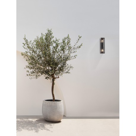 Anthracite Die-Casting Aluminium & Clear Glass LED E27 2x12 Watt 220-240 Volt Bulb Excluded IP65 L: 8.6 W: 9 H: 34.8 cm 