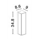 Anthracite Die-Casting Aluminium & Clear Glass LED E27 2x12 Watt 220-240 Volt Bulb Excluded IP65 L: 8.6 W: 9 H: 34.8 cm 
