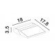 Anthracite Die-Casting Aluminium & Clear Glass LED 2 Watt 197Lm 3000K 3.7 Volt Beam Angle 100º IP65 L: 18 W: 17.5 H: 3.5 cm 