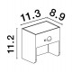 Anthracite Die-Casting Aluminium & Clear Glass LED 1 Watt 57Lm 3000K 3.7 Volt Beam Angle 54º IP65 Switch On/Off L: 11.3 W: 8.9 H