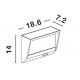Anthracite Die-Casting Aluminium & Frost Acrylic LED 2 Watt 104Lm 3000K 3.7 Volt Beam Angle 86º IP65 Switch On/Off L: 18.6 W: 7.