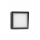 Anthracite die-Casting Aluminium Frost Acrylic & Clear Glass LED 10 Watt 763Lm 3000K 220-240V Beam Angle 112º IP65 L: 20 W: 7.4 