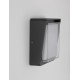 Anthracite die-Casting Aluminium Frost Acrylic & Clear Glass LED 10 Watt 763Lm 3000K 220-240V Beam Angle 112º IP65 L: 20 W: 7.4 