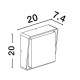 Anthracite die-Casting Aluminium Frost Acrylic & Clear Glass LED 10 Watt 763Lm 3000K 220-240V Beam Angle 112º IP65 L: 20 W: 7.4 