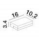 Anthracite Die-Casting Aluminium & Frost Acrylic LED 6 Watt 299Lm 3000K 220-240V Beam Angle 103º IP65 L: 16 W: 10.2 H: 3.4 cm 