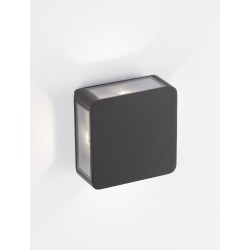 Anthracite Die-Casting Aluminium & Clear Glass LED 8 Watt 188Lm 3000K 220-240V Beam Angle 222º IP65 L: 11 W: 6 H: 11 cm 