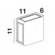 Anthracite Die-Casting Aluminium & Clear Glass LED 8 Watt 188Lm 3000K 220-240V Beam Angle 222º IP65 L: 11 W: 6 H: 11 cm 