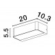 Anthracite Die-Casting Aluminium & Clear Glass LED 10 Watt 302Lm 3000K 220-240V Beam Angle 270º IP65 L: 20 W: 10.3 H: 5.5 cm 
