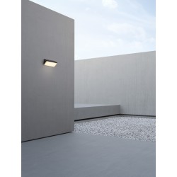 Anthracite die-Casting Aluminium & Frost Acrylic LED 10 Watt 558Lm 3000K 220-240V Beam Angle 114º IP65 L: 18 W: 7.5 H: 9 cm 