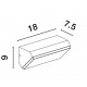 Anthracite die-Casting Aluminium & Frost Acrylic LED 10 Watt 558Lm 3000K 220-240V Beam Angle 114º IP65 L: 18 W: 7.5 H: 9 cm 