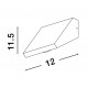 Anthracite Die-Casting Aluminium & Clear Glass LED 8.6 Watt 395Lm 3000K 220-240V Beam Angle 101º IP65 L: 12 W: 12 H: 11.5 cm 