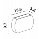 Anthracite Die-Casting Aluminium & Clear Glass LED 7.7 Watt 282Lm 3000K 220-240V Beam Angle 253º IP65 L: 15.6 W: 3.8 H: 9.7 cm 