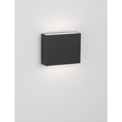 Anthracite Die-Casting Aluminium & Clear Glass LED 7.7 Watt 296Lm 3000K 220-240V Beam Angle 253º IP65 Light Up & Down L: 11.8 W: