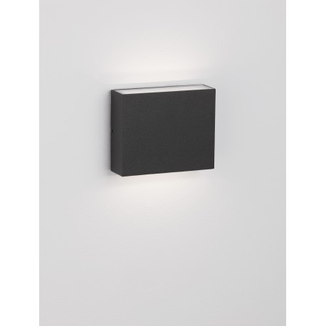 Anthracite Die-Casting Aluminium & Clear Glass LED 7.7 Watt 296Lm 3000K 220-240V Beam Angle 253º IP65 Light Up & Down L: 11.8 W: