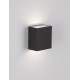 Anthracite Die-Casting Aluminium & Clear Glass LED 10.4 Watt 639Lm 3000K 220-240V Beam Angle 266º IP65 Light Up & Down L: 9 W: 5