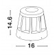 Anthracite Die-Casting Aluminium & Frost Acrylic LED 8.2 Watt 116Lm 3000K 220-240V Beam Angle 168º IP65 D: 16 H: 14.6 cm 