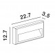 Anthracite Die-Casting Aluminium & Clear Glass LED 6 Watt 122.31Lm 3000K 220-240V Beam Angle 266º IP65 L: 22.7 W: 3.5 H: 12.7 cm