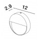 Anthracite die-Casting Aluminium & Clear Acrylic LED 1.5 Watt 39Lm 3000K 220-240V Beam Angle 50º IP54 D: 12 W: 2.9 H: 12 cm 