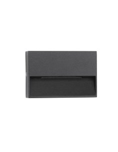 Anthracite Die-Casting Aluminium & Clear Acrylic LED 1.5 Watt 34Lm 3000K 220-240V Beam Angle 50º IP54 L: 10 W: 2.9 H: 6.7 cm 2