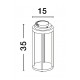 Anthracite Die-Casting Aluminium & Clear Glass LED 2 Watt 191Lm 3000K DC 5 Volt Beam Angle 96º IP54 D: 15 W: 15 H: 35 cm 