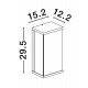 Anthracite Die-Casting Aluminum & Clear Glass LED E27 1x12 Watt 220-240 Volt Bulb Excluded IP65 L: 15.2 W: 12.2 H: 29.5 cm 