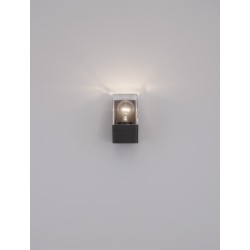Anthracite Die-Casting Aluminum & Clear Acrylic LED E27 1x12 Watt 220-240 Volt Bulb Excluded IP65 L: 8.5 W: 9.8 H: 16 cm 