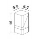 Anthracite Die-Casting Aluminum & Clear Acrylic LED E27 1x12 Watt 220-240 Volt Bulb Excluded IP65 L: 8.5 W: 9.8 H: 16 cm 