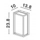 Anthracite Die-Casting Aluminium Clear & Frost Acrylic LED E27 1x12 Watt 220-240 Volt Bulb Excluded IP65 L: 13.8 W: 10 H: 23.8 c