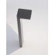 Anthracite Die-Casting Aluminium & Clear Glass LED 8 Watt 560Lm 3000K 220-240V Beam Angle 94º IP65 L: 13.5 W: 10 H: 65 cm 