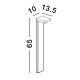 Anthracite Die-Casting Aluminium & Clear Glass LED 8 Watt 560Lm 3000K 220-240V Beam Angle 94º IP65 L: 13.5 W: 10 H: 65 cm 
