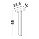 Anthracite Die-Casting Aluminium & Clear Glass LED 16 Watt 1177Lm 3000K 220-240V Beam Angle 90º IP65 L: 23.5 W: 10 H: 65 cm 